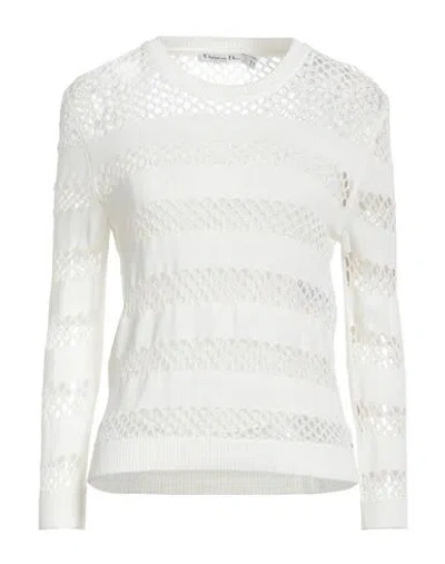 Dior Woman Sweater Off White Size 8 Cotton