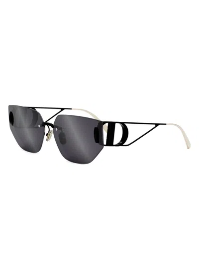 Dior Women's 30montaigne B3u Butterfly Sunglasses In Black Smoke Mirror