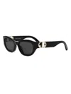 Dior Women's 30montaigne B5u Oval Sunglasses In Black Dark Grey