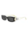 Dior Graphique S1i Rectangular Sunglasses In Black