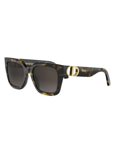 Dior 30montaigne S8u Acetate Square Sunglasses In Black