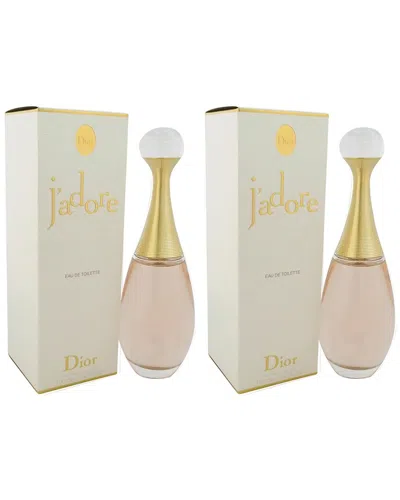 Dior Women's 3.4oz J'adore Edt Pack Of 2 In White