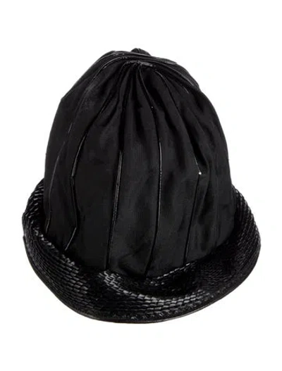 Pre-owned Dior Women's Black Straw Christian  Hat