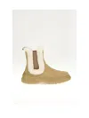 Dior Shearling-lined Calf Leather Boot In Brown