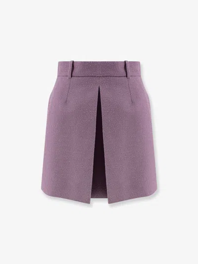 DIOR DIOR WOMEN BOUCLE VIRGIN WOOL BLEND SKIRT