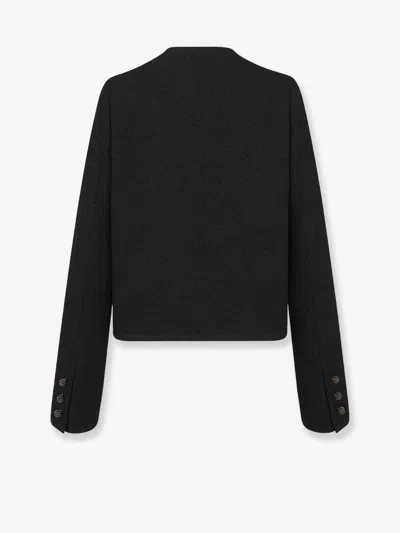 Dior Women Boucle Cotton And Virgin Wool Blazer In Black