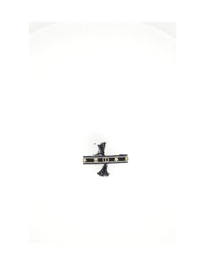 Dior Women Bracelet Logo Tessuto In Black