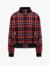 Dior Checked Coat With Ribbed Cuffs And Hem In Multi