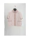 Dior Macrocannage Short-sleeved Jacket In Neutral