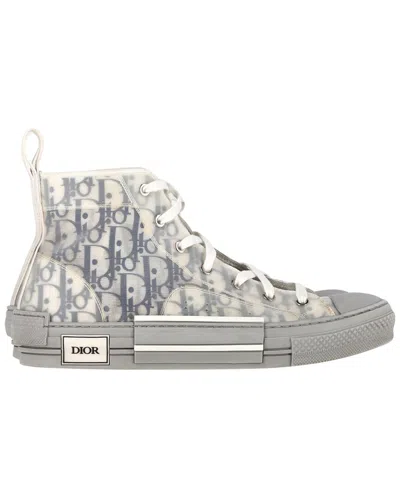 Dior Women's Canvas B23 League High-top Sneaker, Size 42 (authentic Pre-loved) In Gray