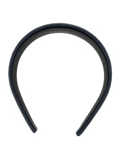 Pre-owned Dior Women's Canvas Headband In Blue