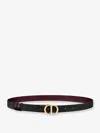 Dior Women Cd 30 Montaigne Leather Belt In Black