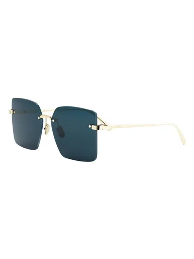 Dior Eyewear C S3u Square Frame Sunglasses In Gold