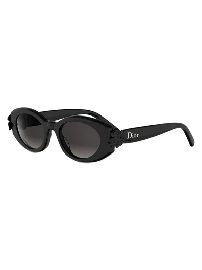 Dior Women's Clover B1l 52mm Oval Sunglasses In Red