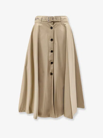 Dior Women Cotton Midi Skirt