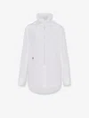 Dior Blouse With Removable Ruffled Collar In Cotton Poplin In White