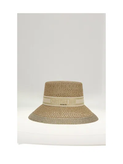 Dior Women D-bobby Straw Hat In Brown