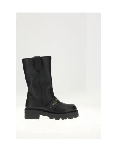 Dior Women D-quest High Boot 4.5cm In Black