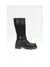 Dior Women D-town Leather And Technical Fabric With Cannage Motif Boots In Black
