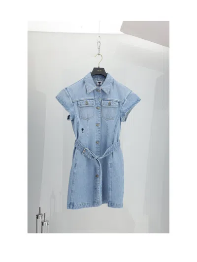 Dior Women Denim Dress In Blue