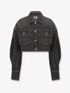 Dior Women Denim Jacket With Bustier Detail In Black