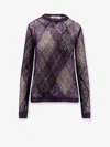 Dior Women Diamond Pattern Mohair Blend Sweater In Purple