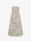 Dior Women  Barocco Cotton And Linen Flared Midi Dress In Multi