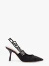 Dior Pointed High-heeled Sandals In Black