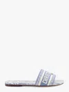 Dior Round Head Flat Slippers In Blue