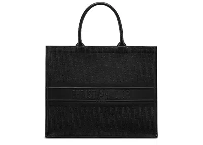 Pre-owned Dior Women's  Book Tote Oblique In Black