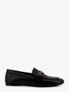 Dior Round Toe Leather Loafers With Flat Sole In Black