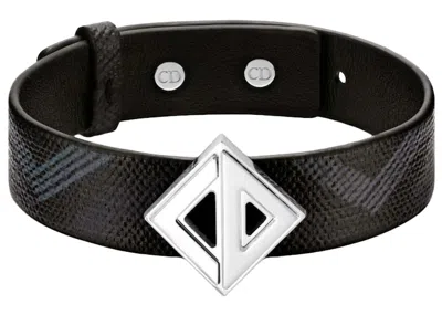 Pre-owned Dior Women's  Cd Diamond Bracelet In Black