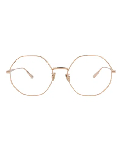 Pre-owned Dior Women's  Roundframe Metal Optical Frames In Gold Gold Transparent (cd50019u/54/029)
