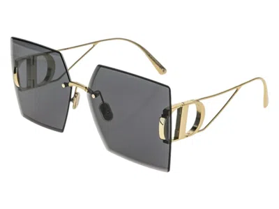 Pre-owned Dior Women's  Square Sunglasses In Gold (30montaignes7u B0a0)