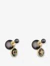 Dior Women  Tribales Metal Earrings With Gold Finish In Black