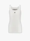Dior Ribbed White Cotton Jersey Tank Top In White