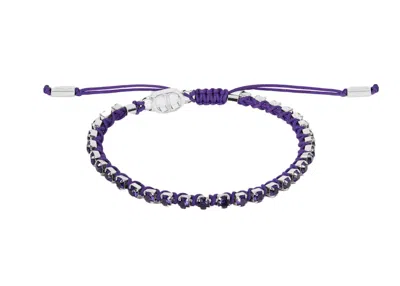 Pre-owned Dior Women's  X Erl Bracelet In Purple Technical Rope And Purple Crystals