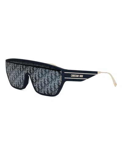 Dior Club M7u Sunglasses In Matte Blue Blu Mirror