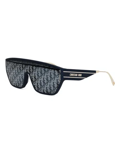 Dior Club M7u Sunglasses In Blue Print Mirror