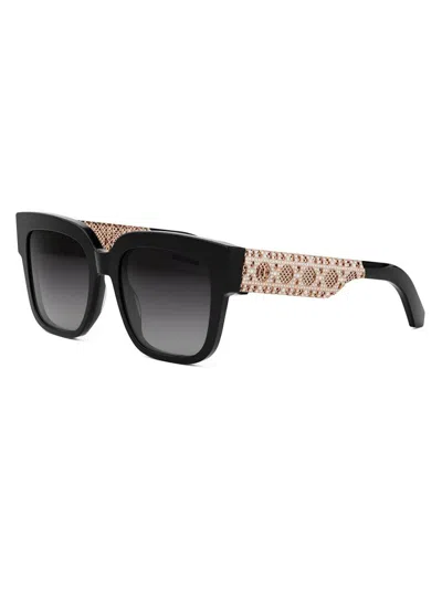 Dior Women's Ésille S1i 54mm Square Sunglasses In Black