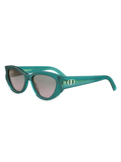 Dior Glow B1i Sunglasses In Dark Green Gradient Smoke