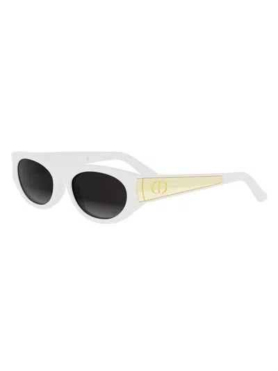 Dior Women's Glow B2i 54mm Oval Sunglasses In White