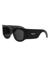 Dior Nuit S1i Smoke Butterfly Ladies Sunglasses Cd40168i 01a 54 In Blkhrnsmk