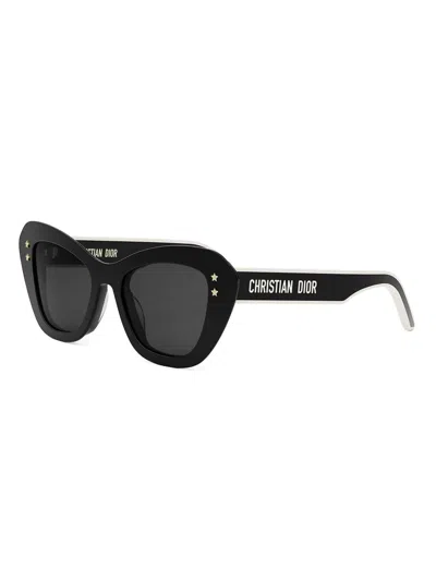 Dior Pacific B3u Smoke Butterfly Ladies Sunglasses Cd40163u 01a 52 In Black