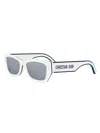 Dior Pacific S2u Square Sunglasses In White
