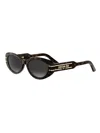 Dior Eyewear Signature B8u Oval Frame Sunglasses In Black