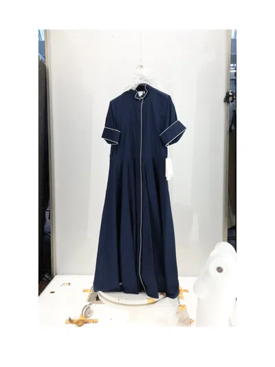 Dior Mid-length Belted Shirtdress In Gray