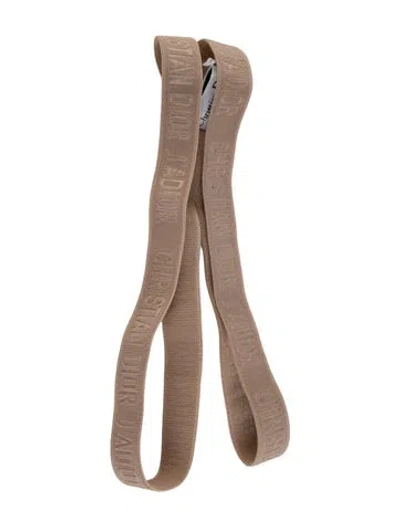 Pre-owned Dior Women's Elastic Double-headband In Neutrals