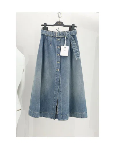 Dior Women Eth-jupe Denim Nd-stone In Blue