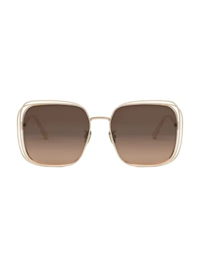 Dior Fil S1u Sunglasses In Shiny Gold Dh Gra